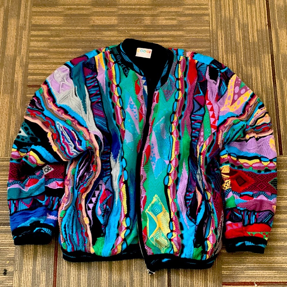 Coogi Australia VINTAGE zip up sweater (original 80’s designer) - Picture 1 of 1